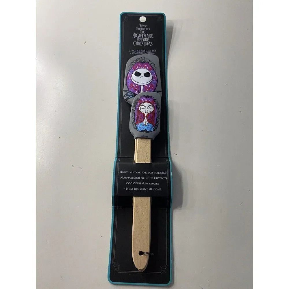 Disney Tim Burton's The Nightmare Before Christmas 2 Pk Silicone Spatula Set NEW